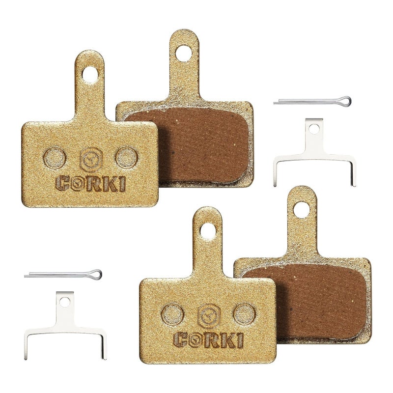 Corki Cycles 2 Pairs Sintered Metal Bike Disc Brake Pads for TRP Tektro Shimano - Image 1